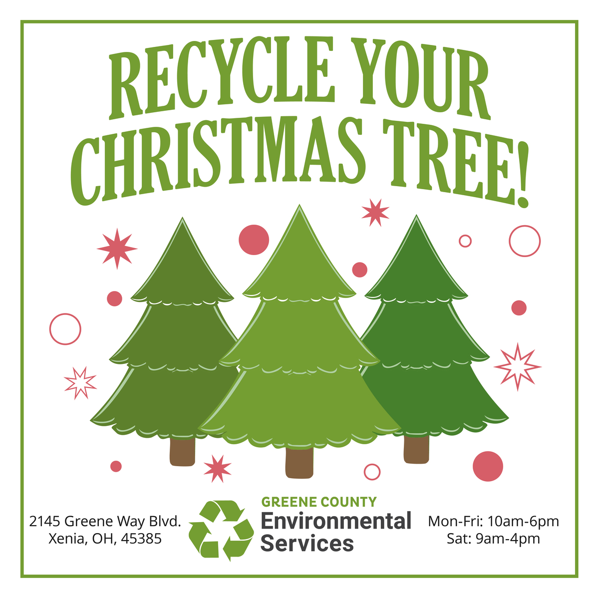 Recycle your Christmas Tree! Poster